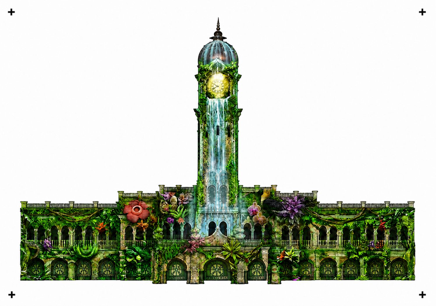 Coloring sample concept: Botanical green