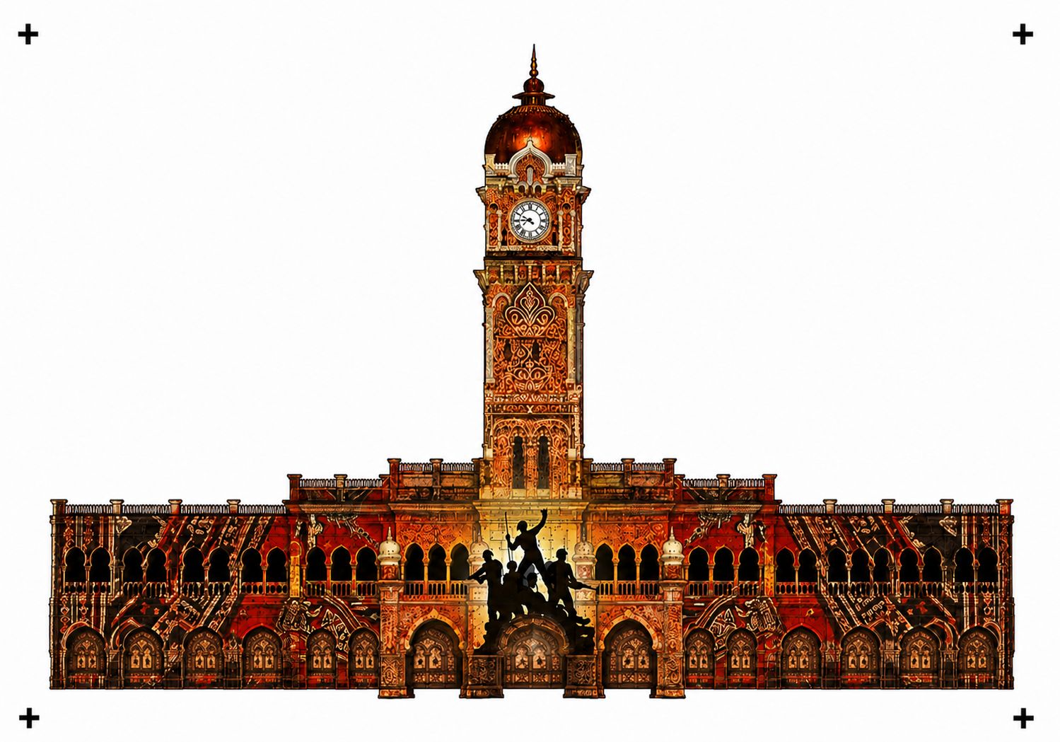 Coloring sample concept: Warm heritage
